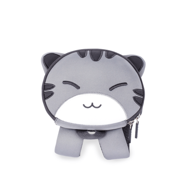Mochila Neopreno Gato Gris
